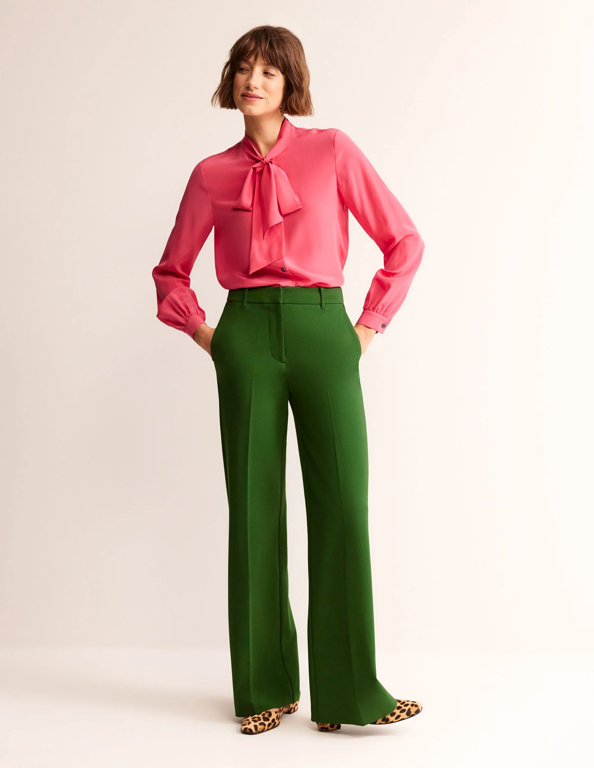 Westbourne Ponte Trousers-Winter Green