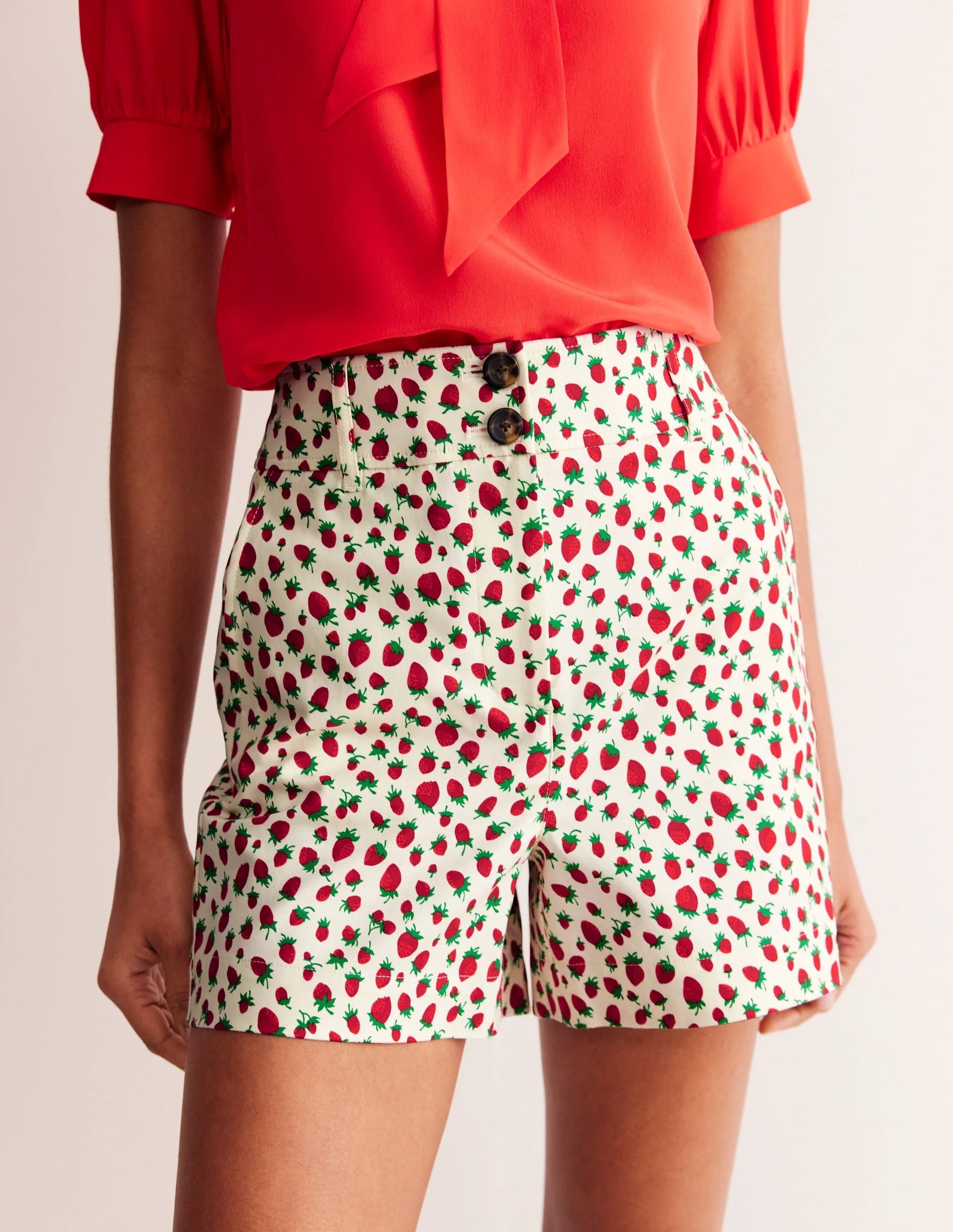 Westbourne Sateen Shorts-Multi, Strawberry Vine - Image 4