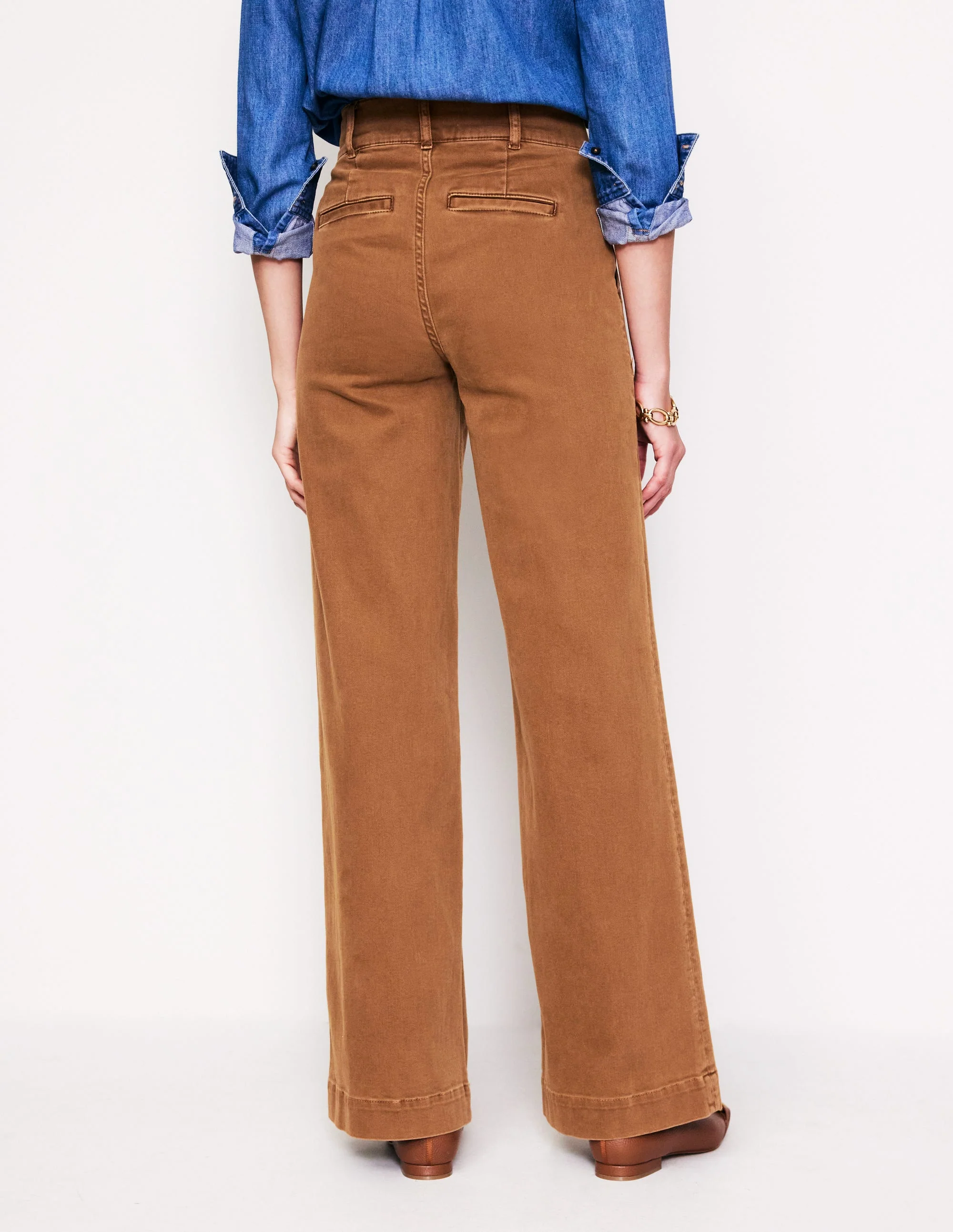 Wide Leg Cargo Pants-Gingerbread - Image 3