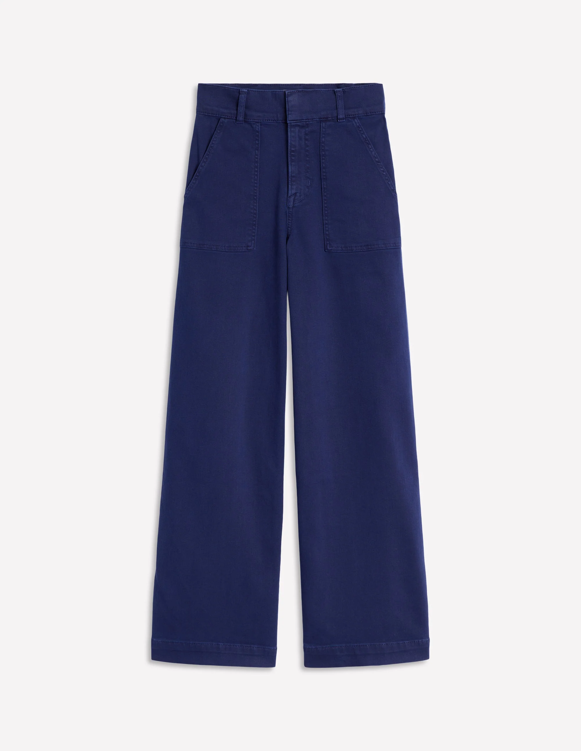 Wide Leg Cargo Pants-Navy - Image 6