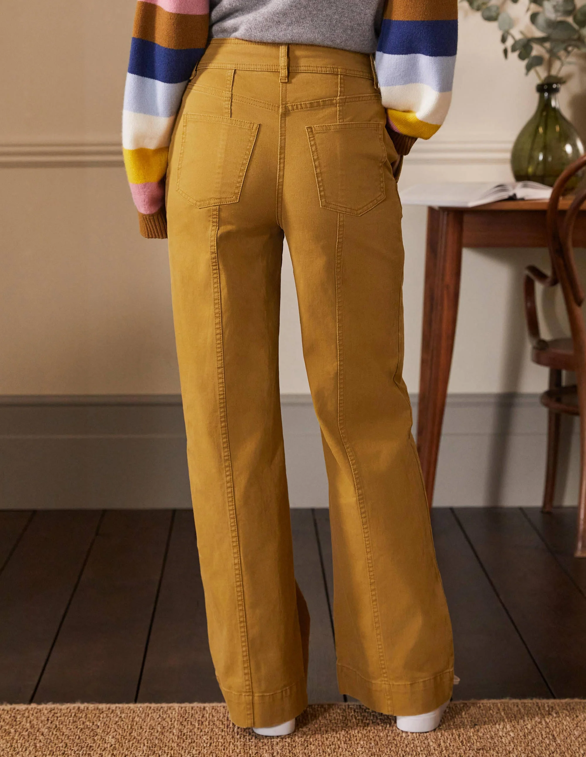 Wide Leg Chino Pants-Frankincense - Image 3