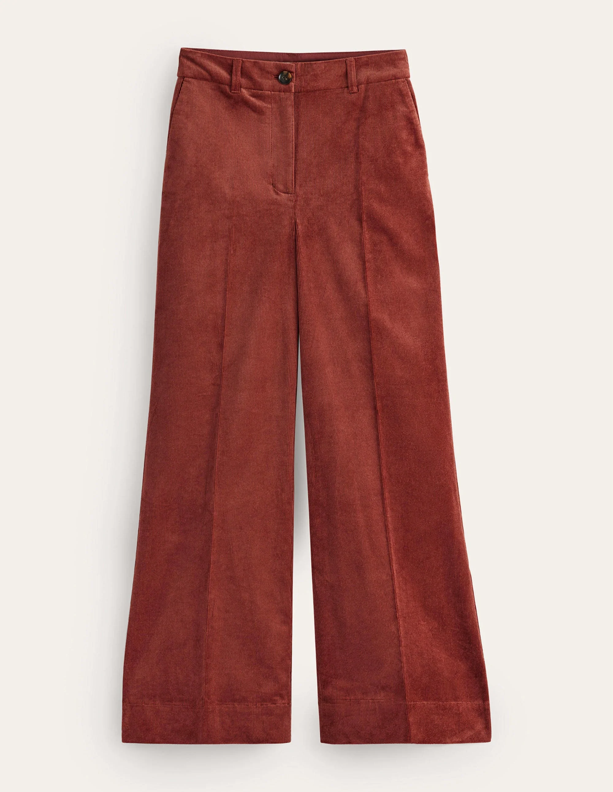 Wide-Leg Corduroy Pants-Red Oak - Image 6