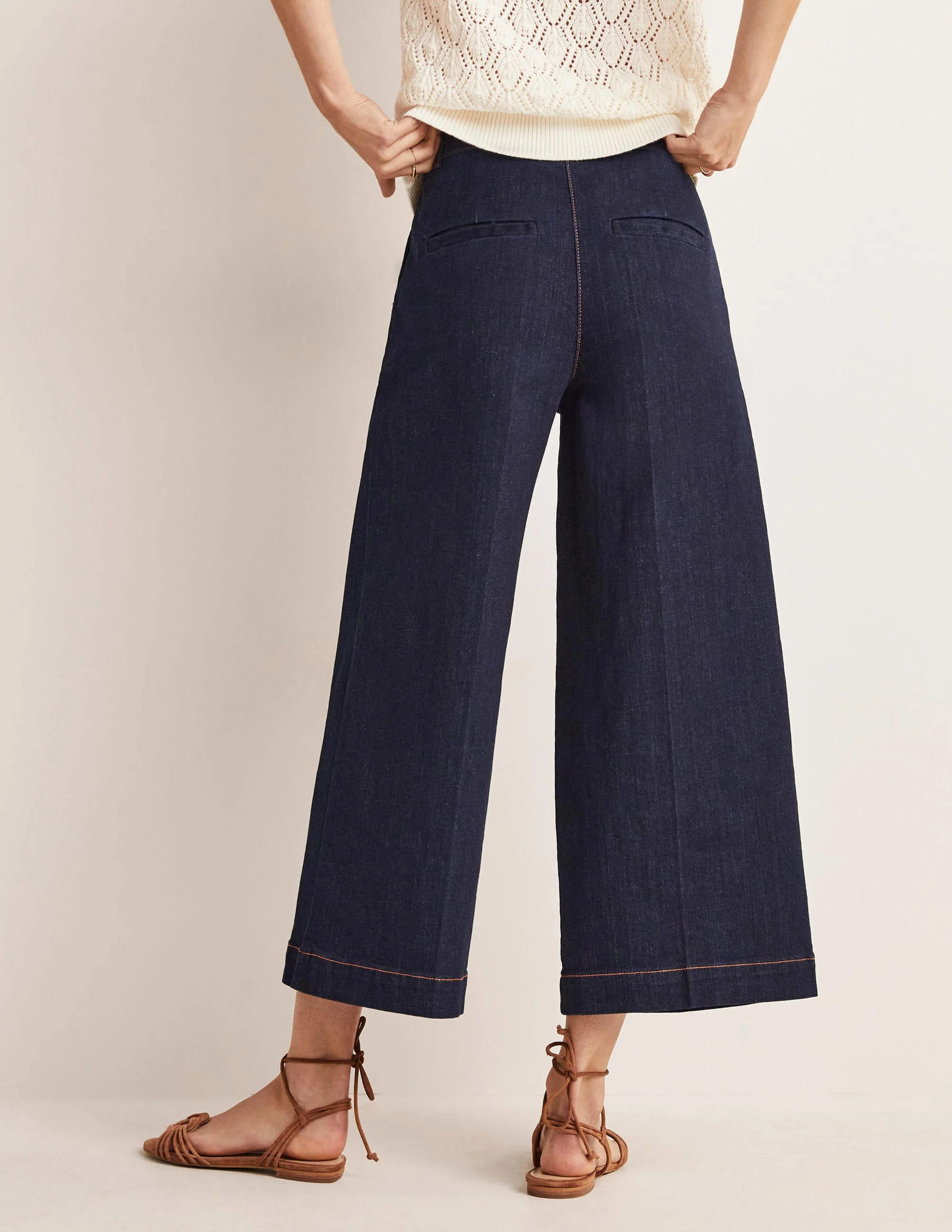 Wide Leg Culottes-Indigo - Image 7