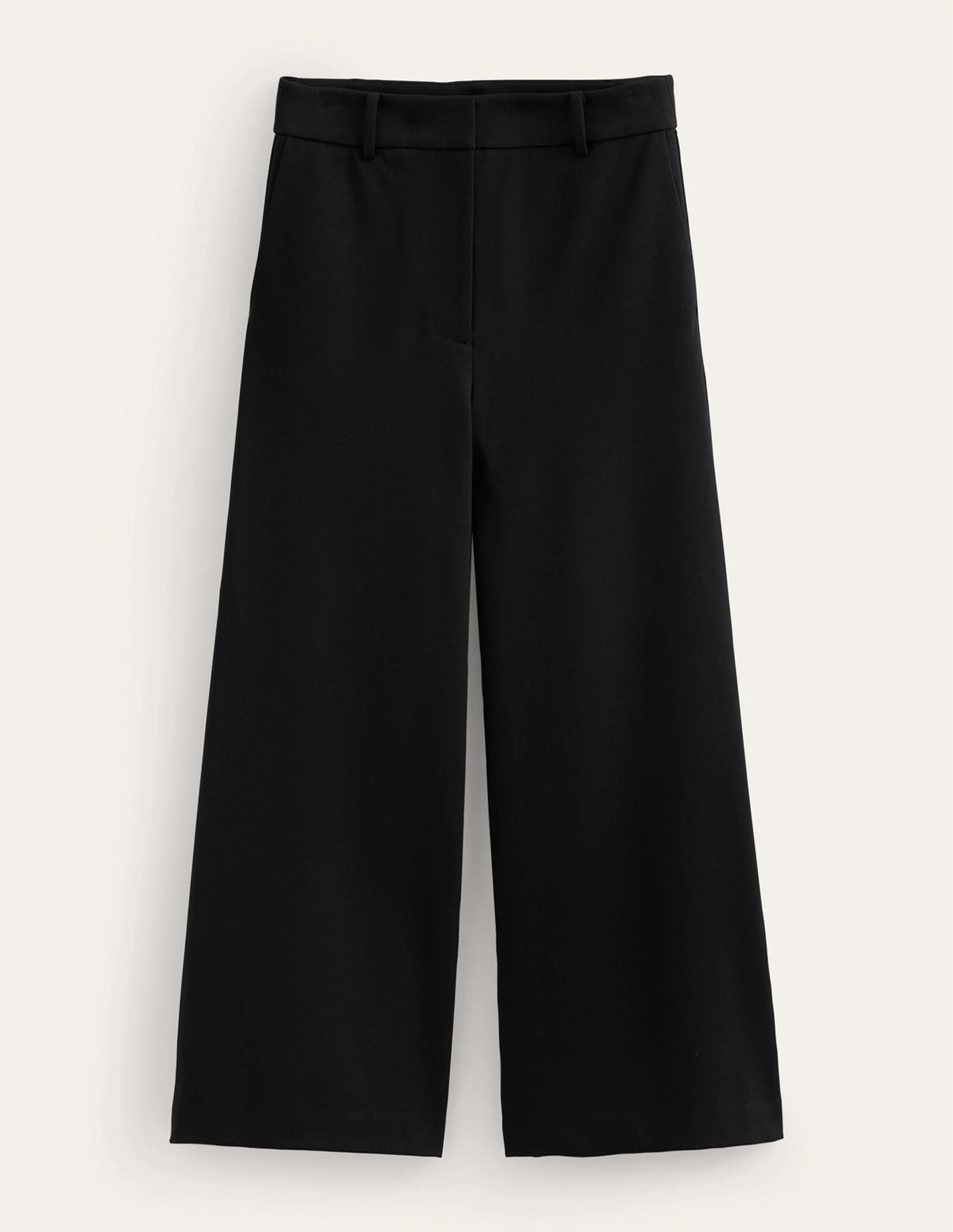 Wide-Leg Ponte Culottes-Black - Image 5