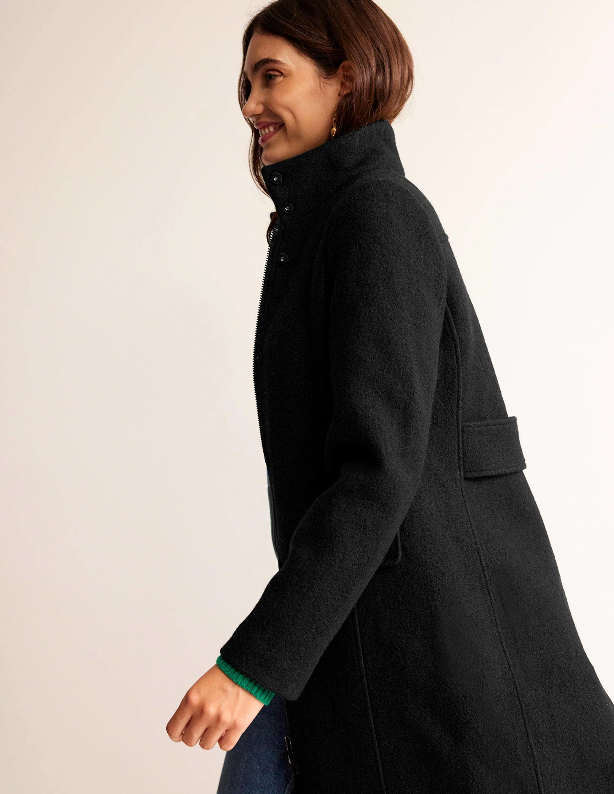 Winchester Textured Coat-Black - Image 4