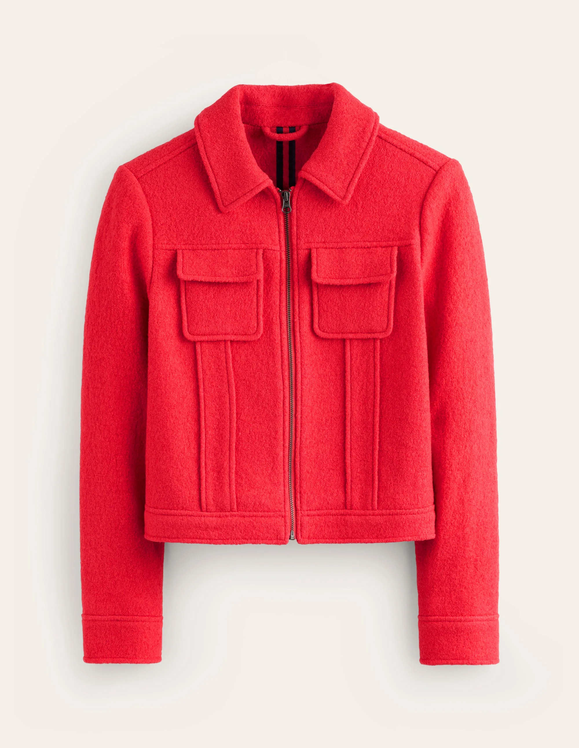 Wool Zip Through Jacket-Scarlett - Image 5
