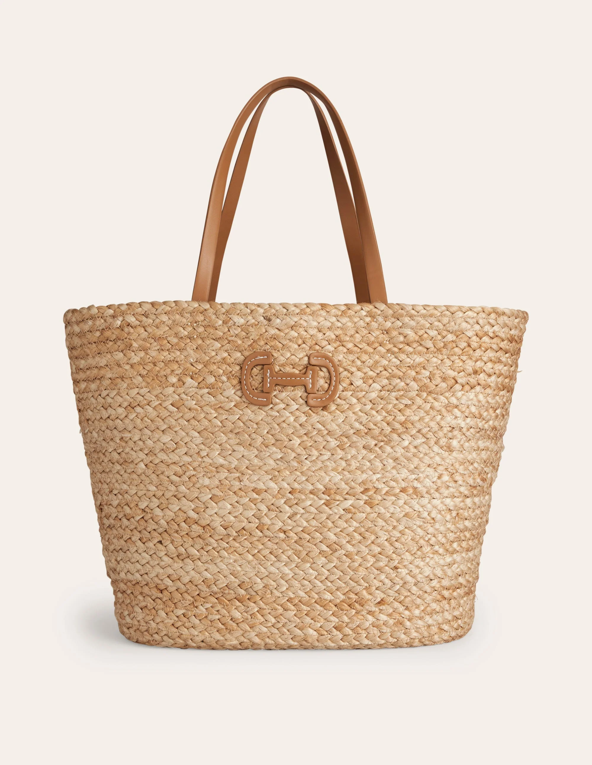 Woven Summer Basket Bag-Natural - Image 2