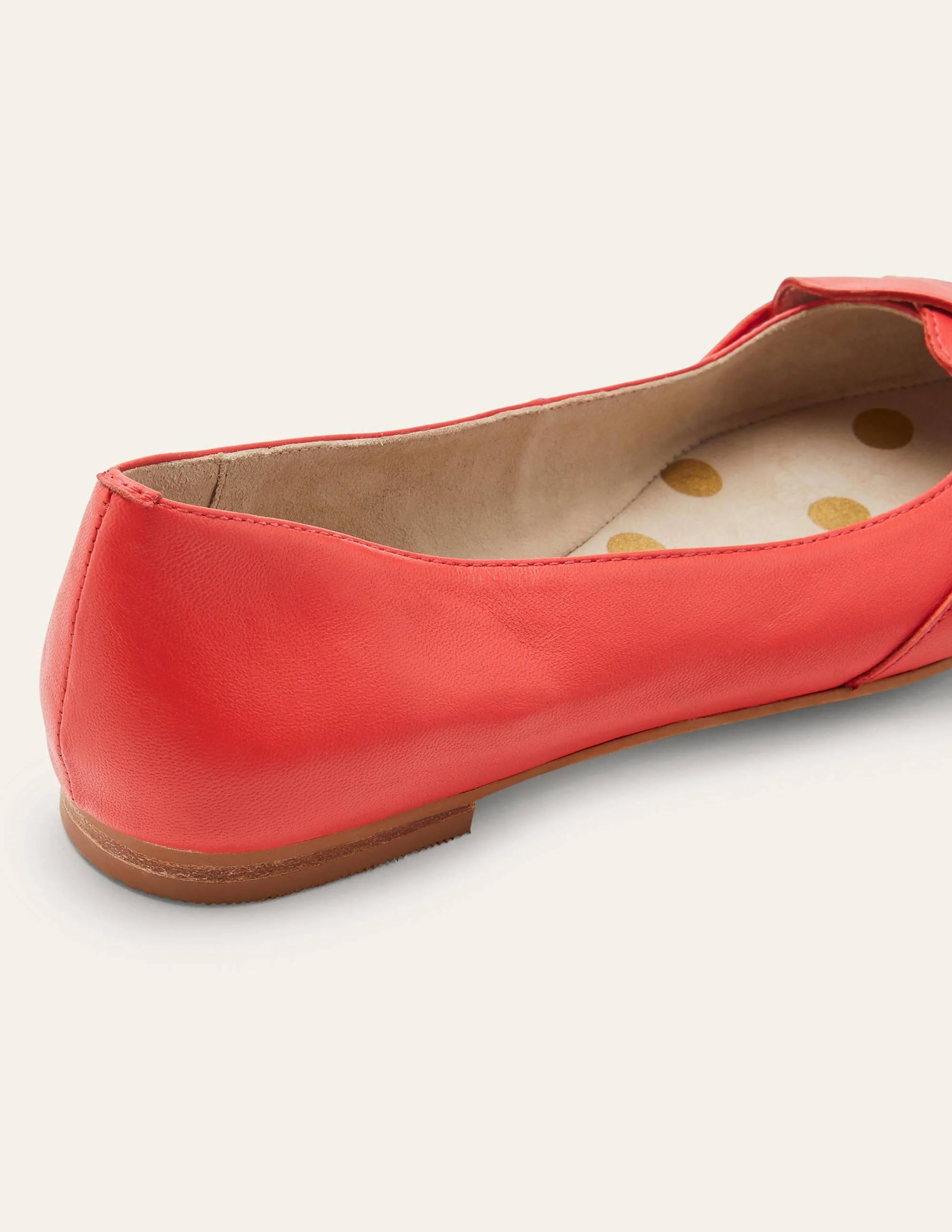Woven Toe Ballerinas-Cherry Red - Image 4
