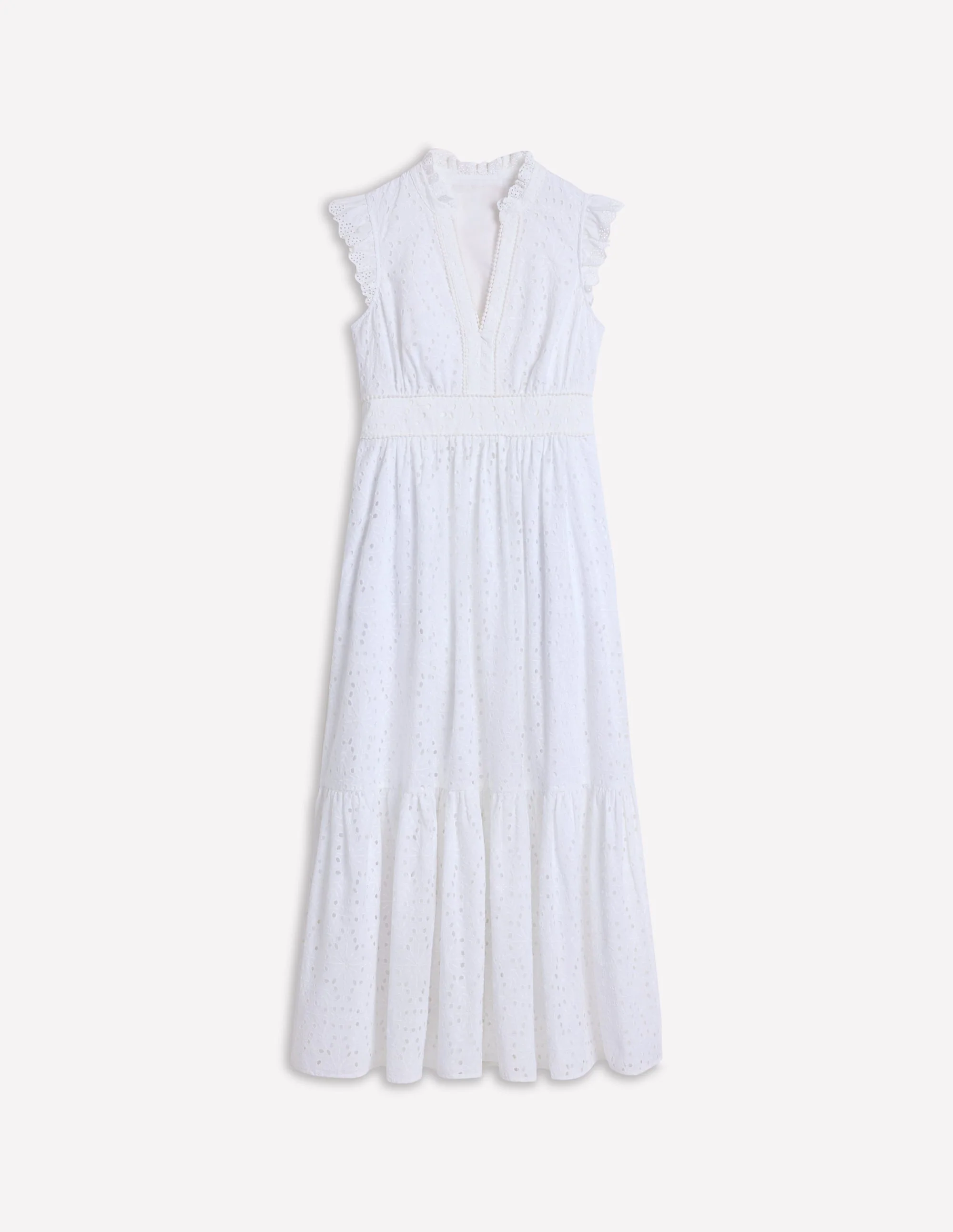 Wren Broderie Midi Dress-Ivory, Broderie - Image 5