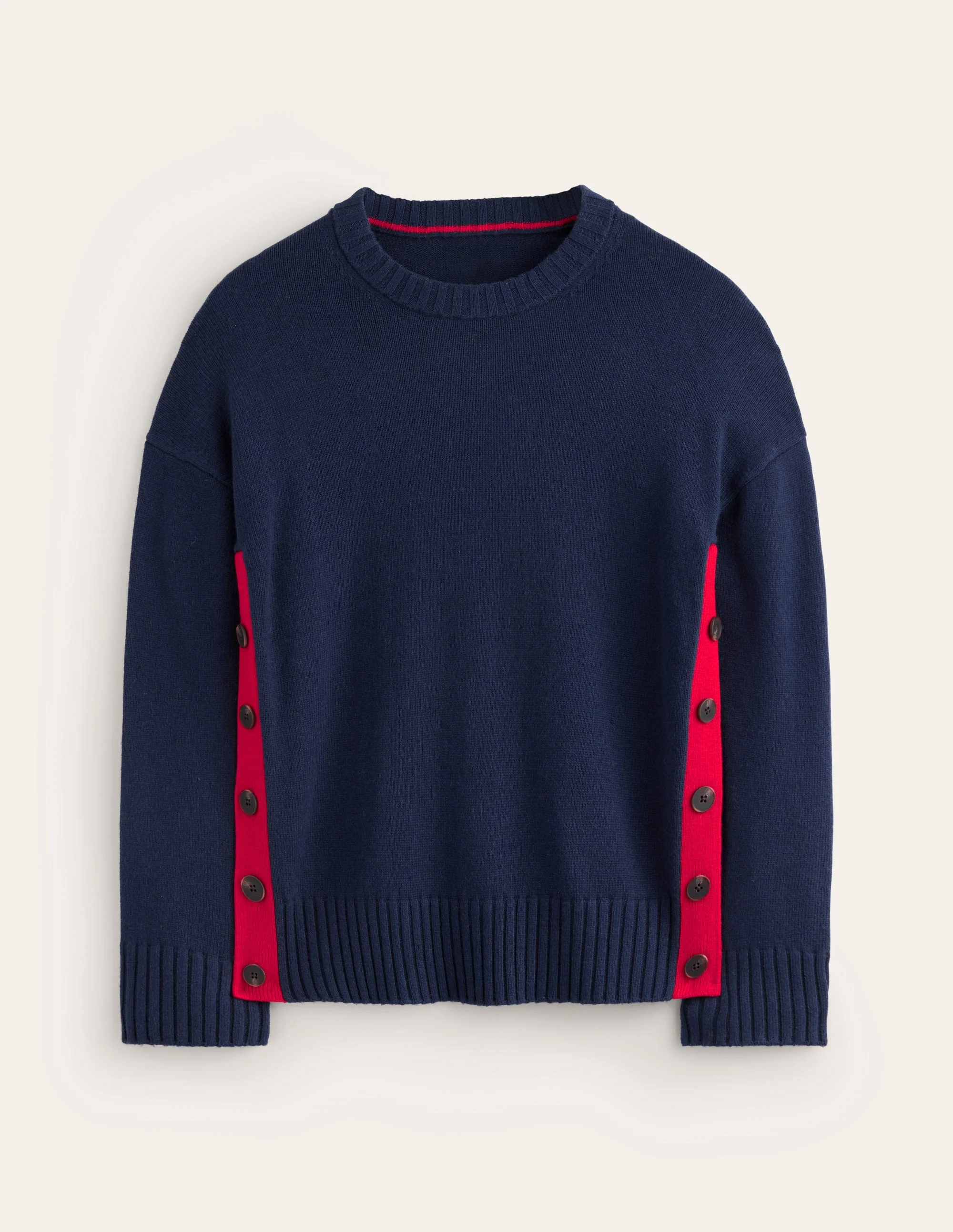 Zia Button Side Jumper-Navy - Image 6